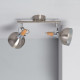 Lámpara de Techo Orientable Aluminio 2 Focos Plata Emer