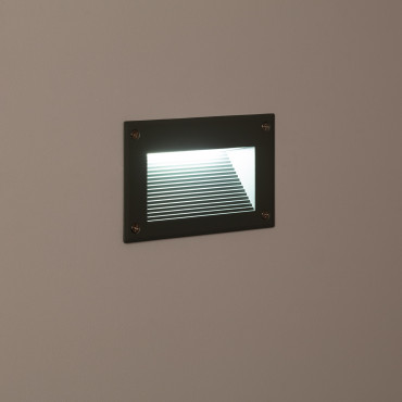 Baliza Exterior LED 3W Empotrable Pared Gris Mystic