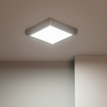 Plafón LED 18W Cuadrado Metal 225x225 mm Design Silver 